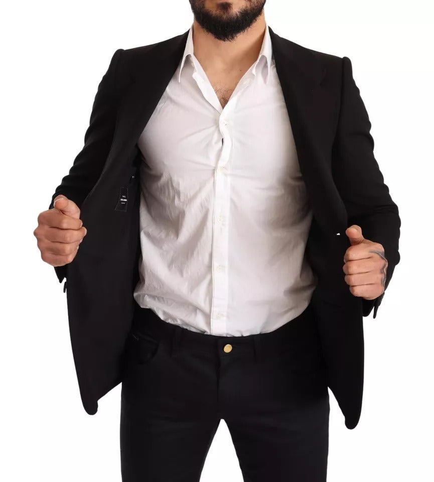 Dolce &amp; Gabbana - Veste-manteau slim en laine noire