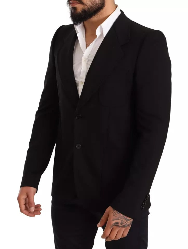 Dolce &amp; Gabbana - Veste-manteau slim en laine noire