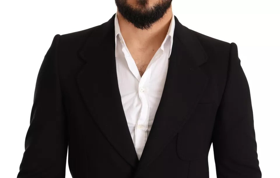 Dolce &amp; Gabbana - Veste-manteau slim en laine noire