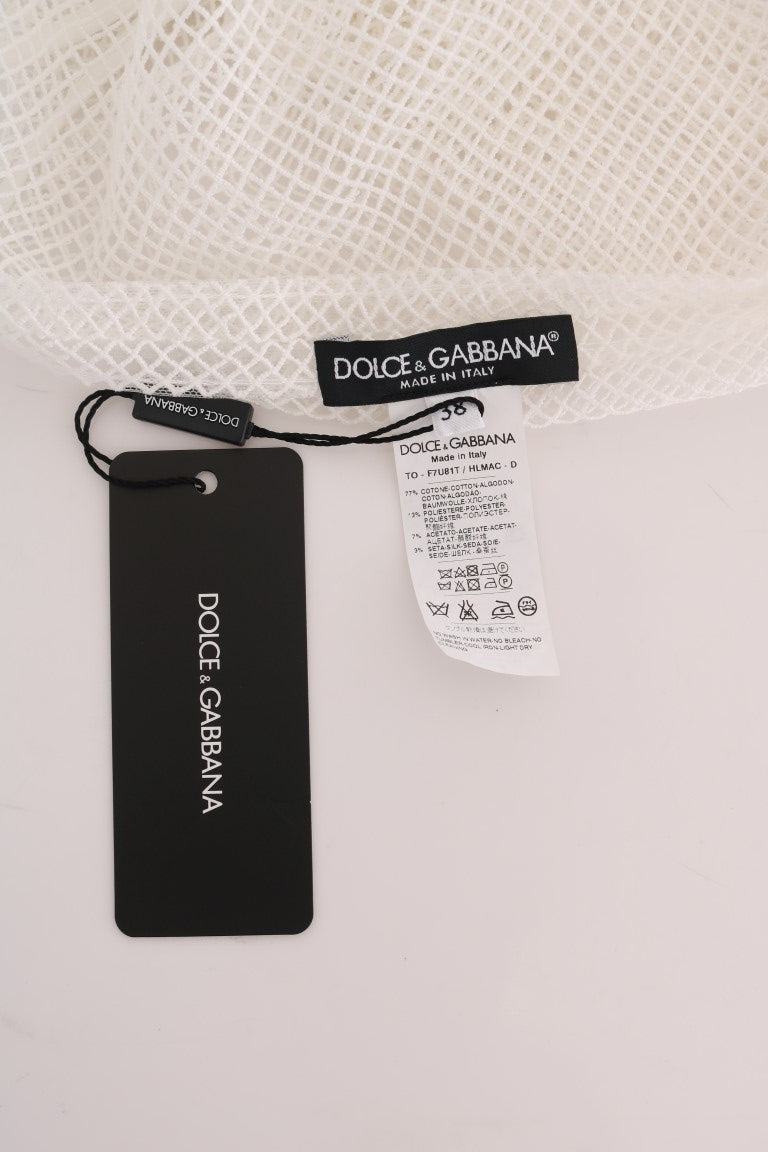 Dolce &amp; Gabbana Ärmelloses transparentes Tanktop aus Netzstoff