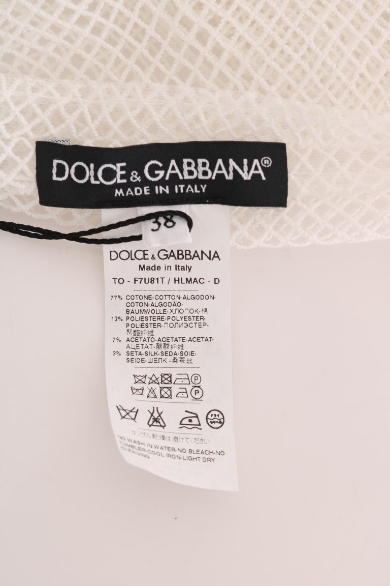 Dolce &amp; Gabbana Ärmelloses transparentes Tanktop aus Netzstoff