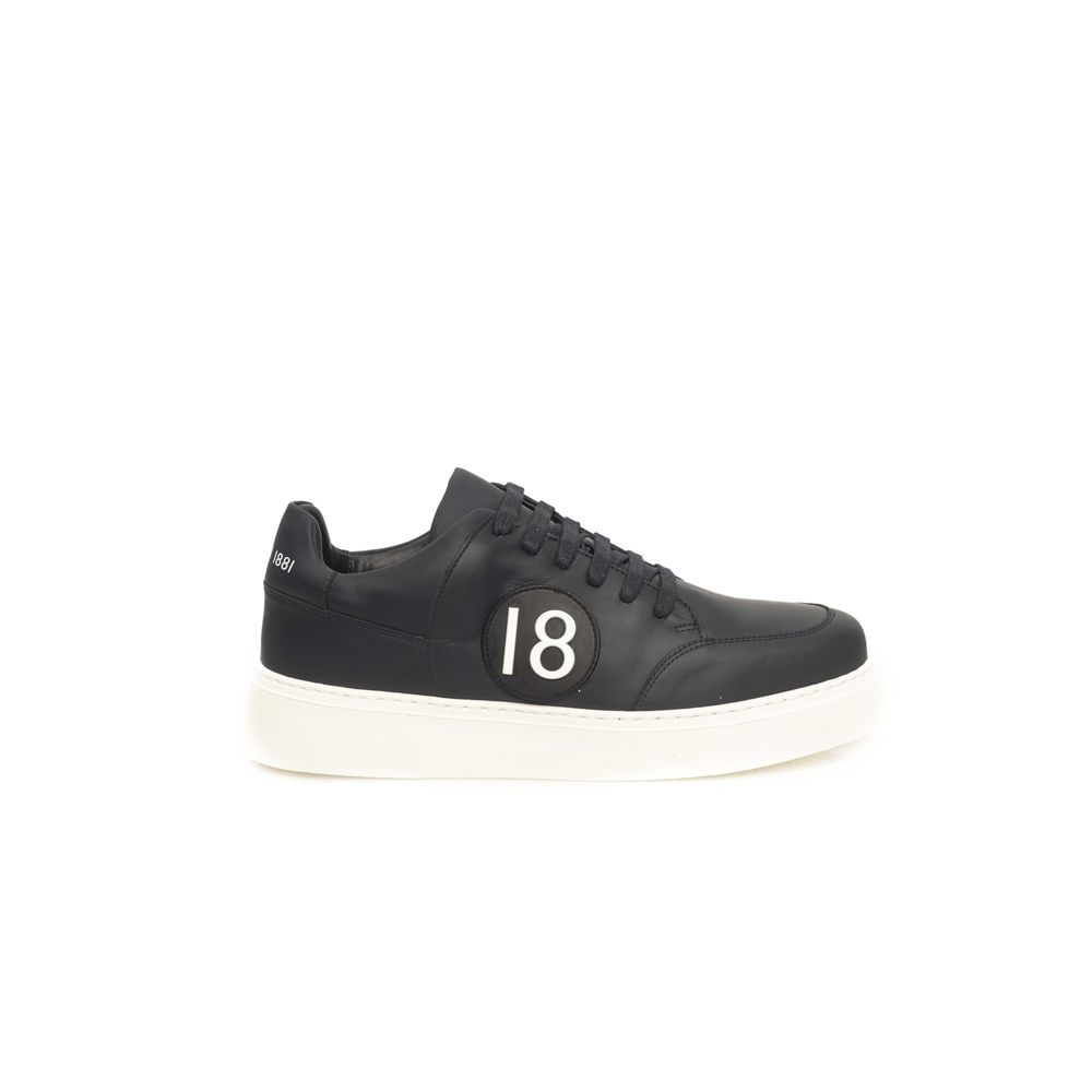Cerruti 1881 Blaue Ledersneakers Herren, Blau