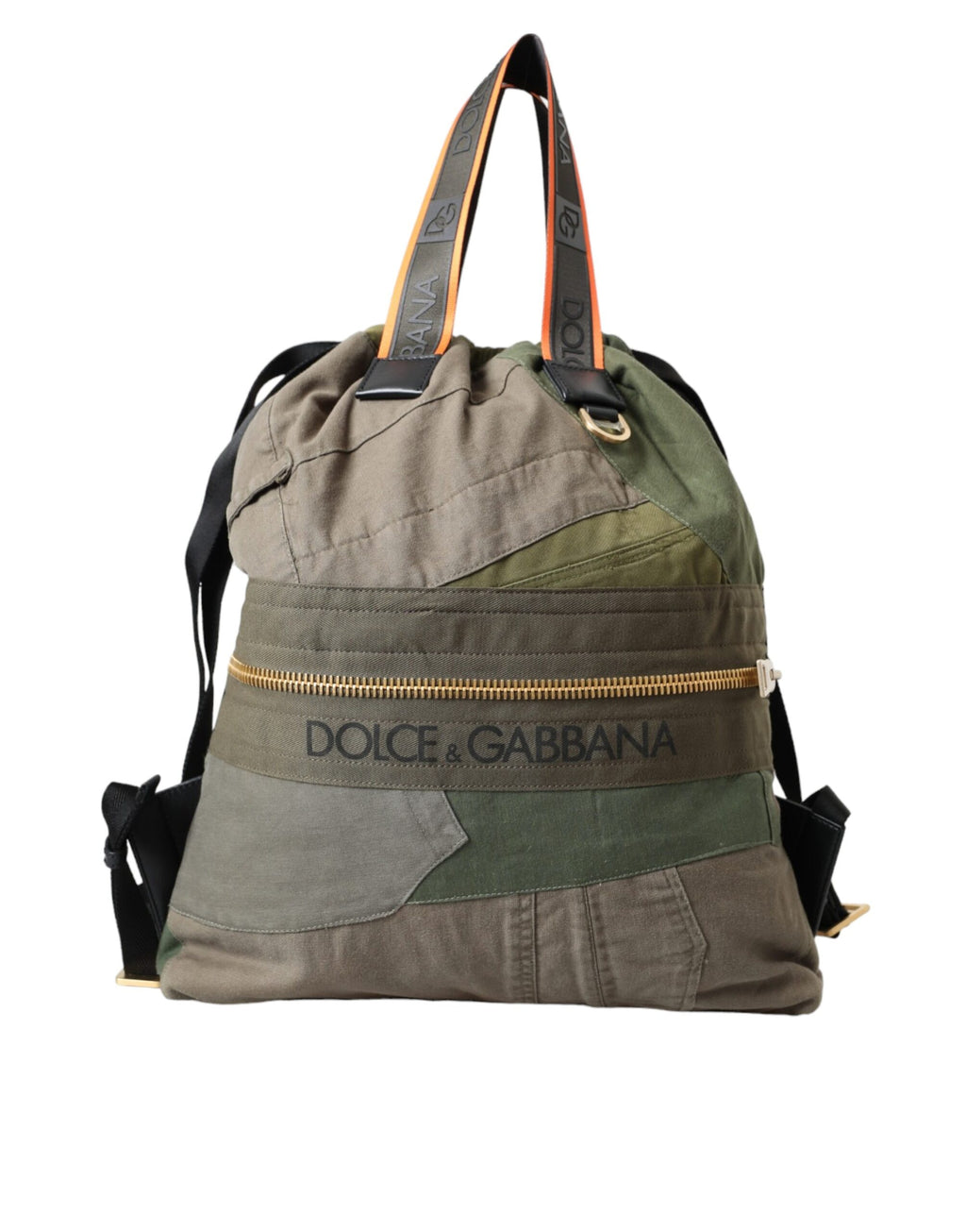 Sac à dos patchwork vert militaire Dolce &amp; Gabbana