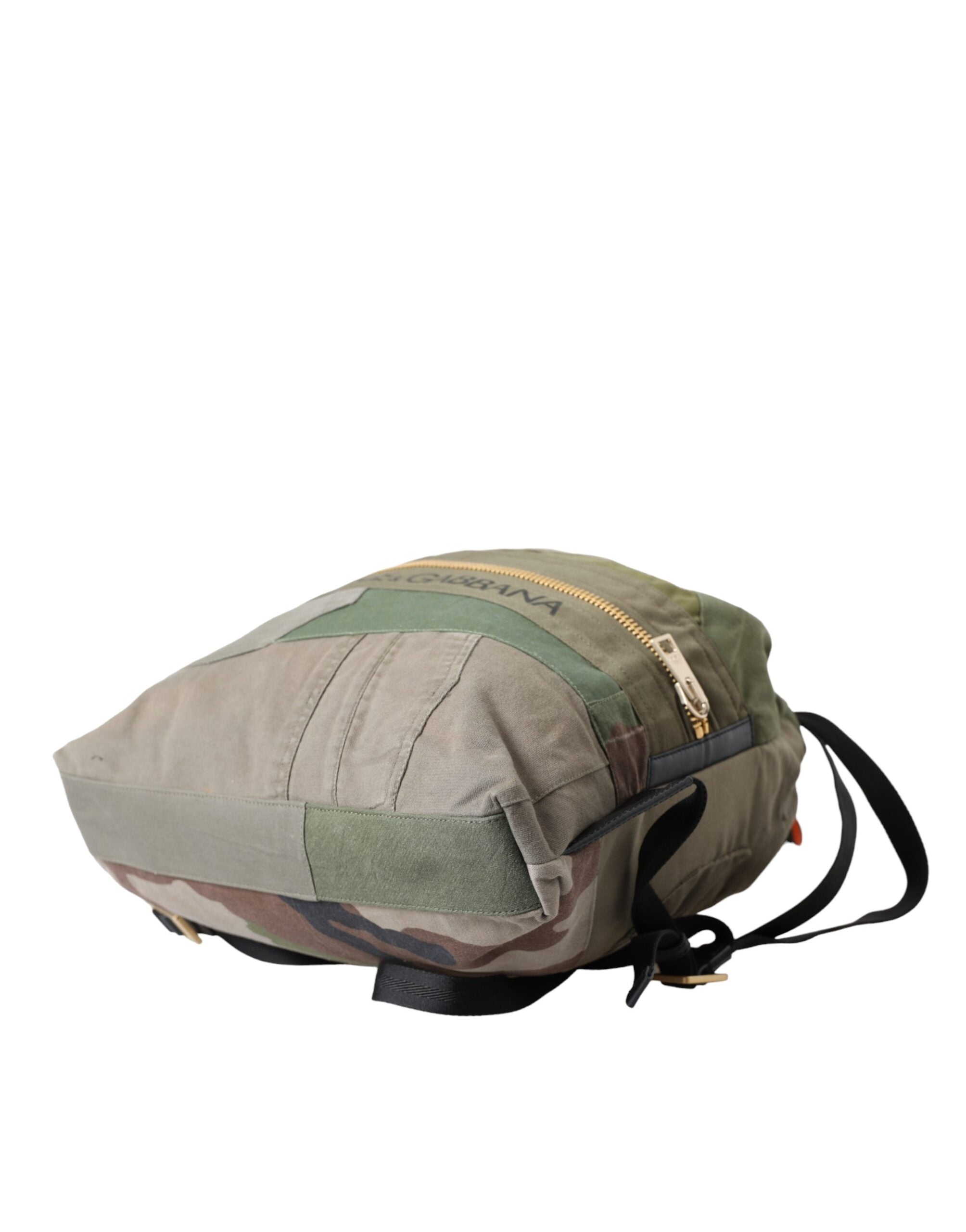Sac à dos patchwork vert militaire Dolce &amp; Gabbana