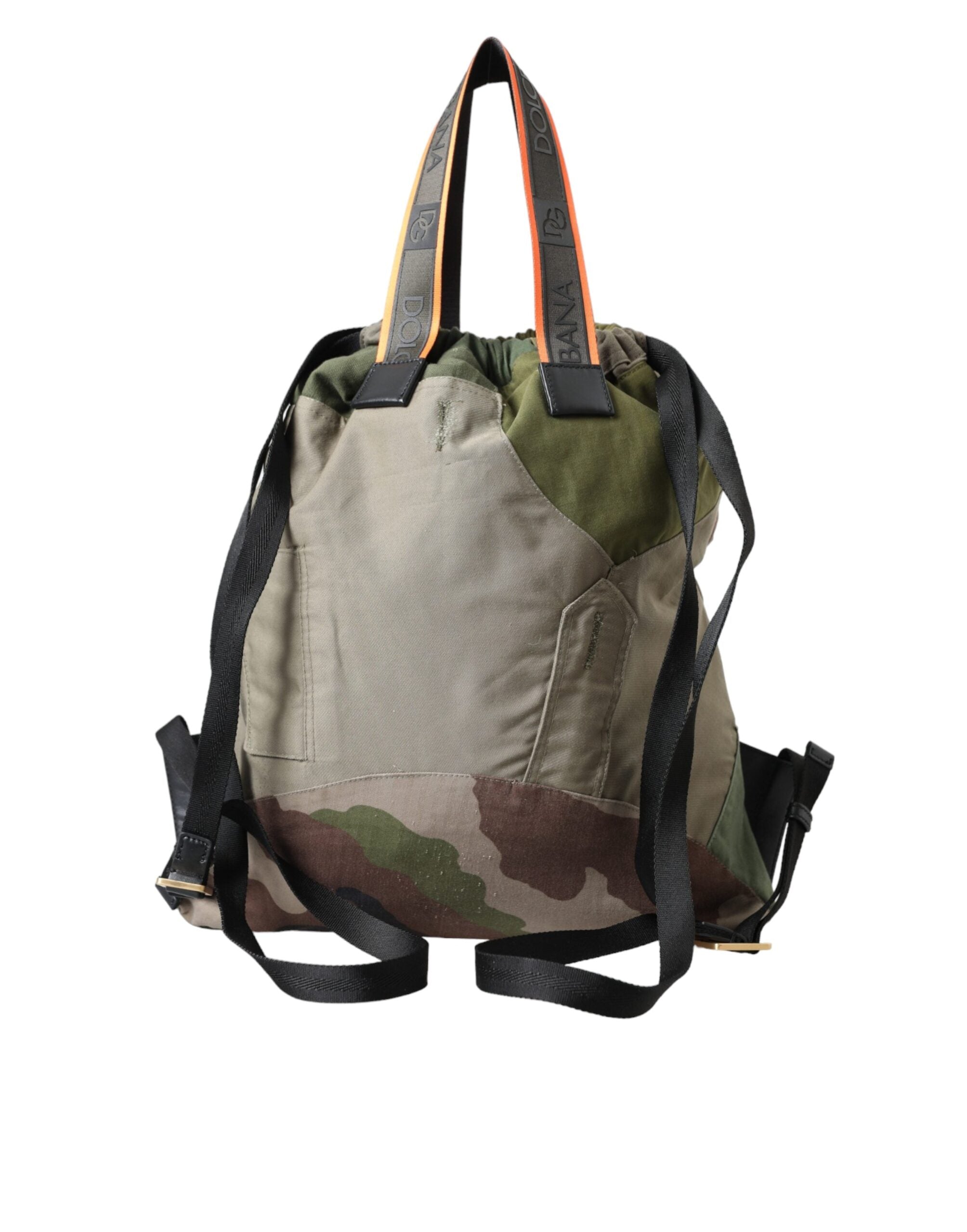 Sac à dos patchwork vert militaire Dolce &amp; Gabbana