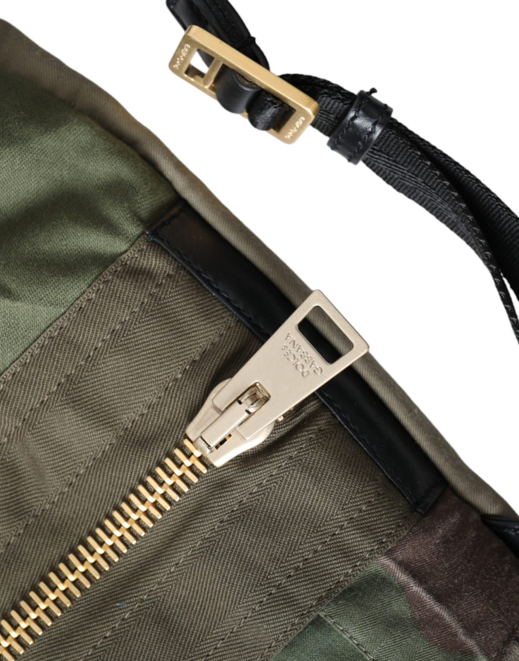 Sac à dos patchwork vert militaire Dolce &amp; Gabbana