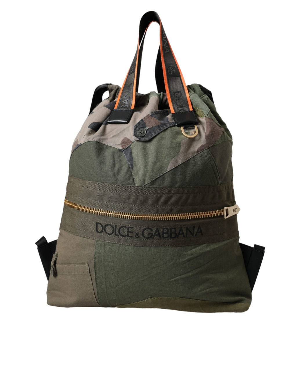 Sac à dos patchwork vert militaire Dolce &amp; Gabbana