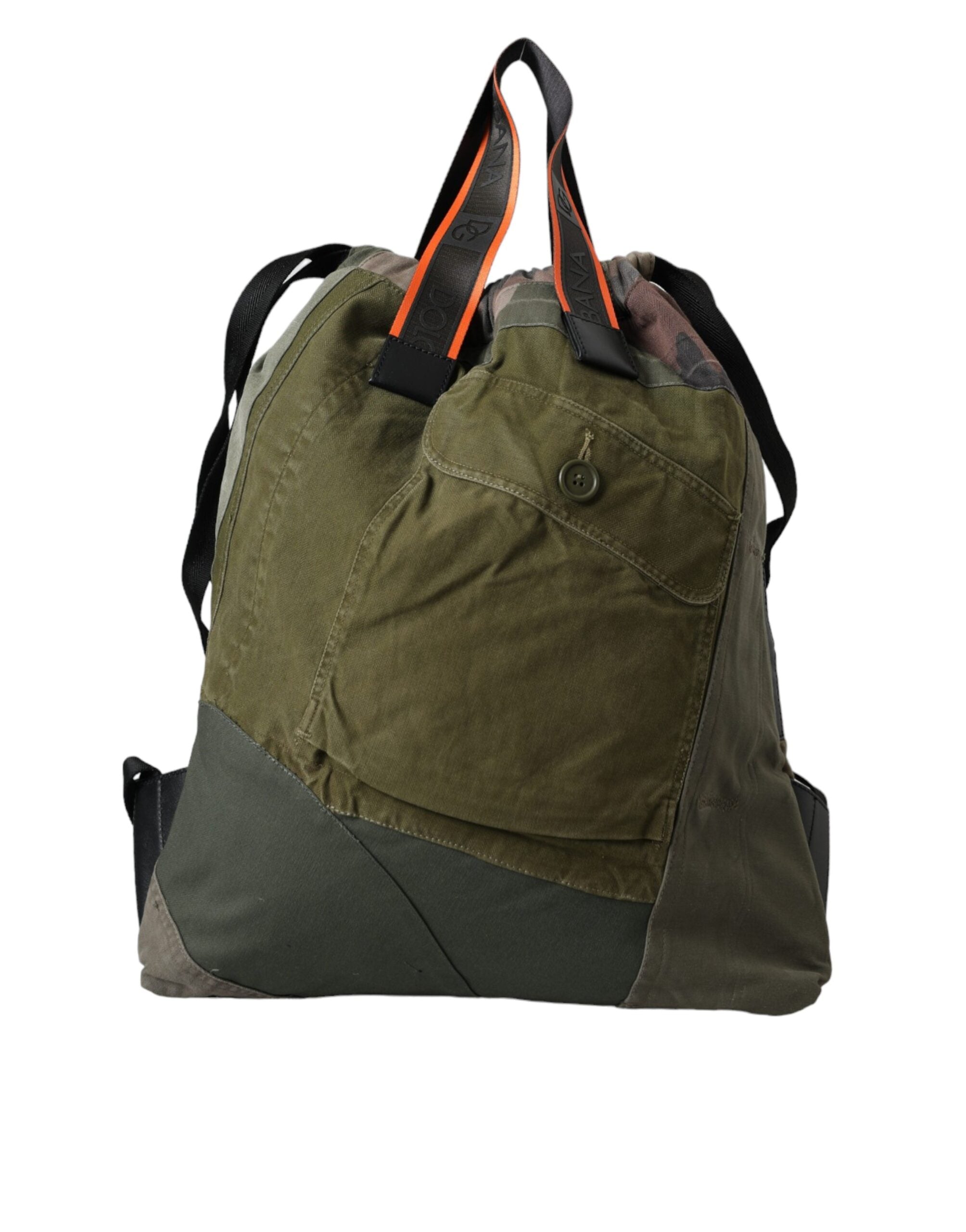 Sac à dos patchwork vert militaire Dolce &amp; Gabbana