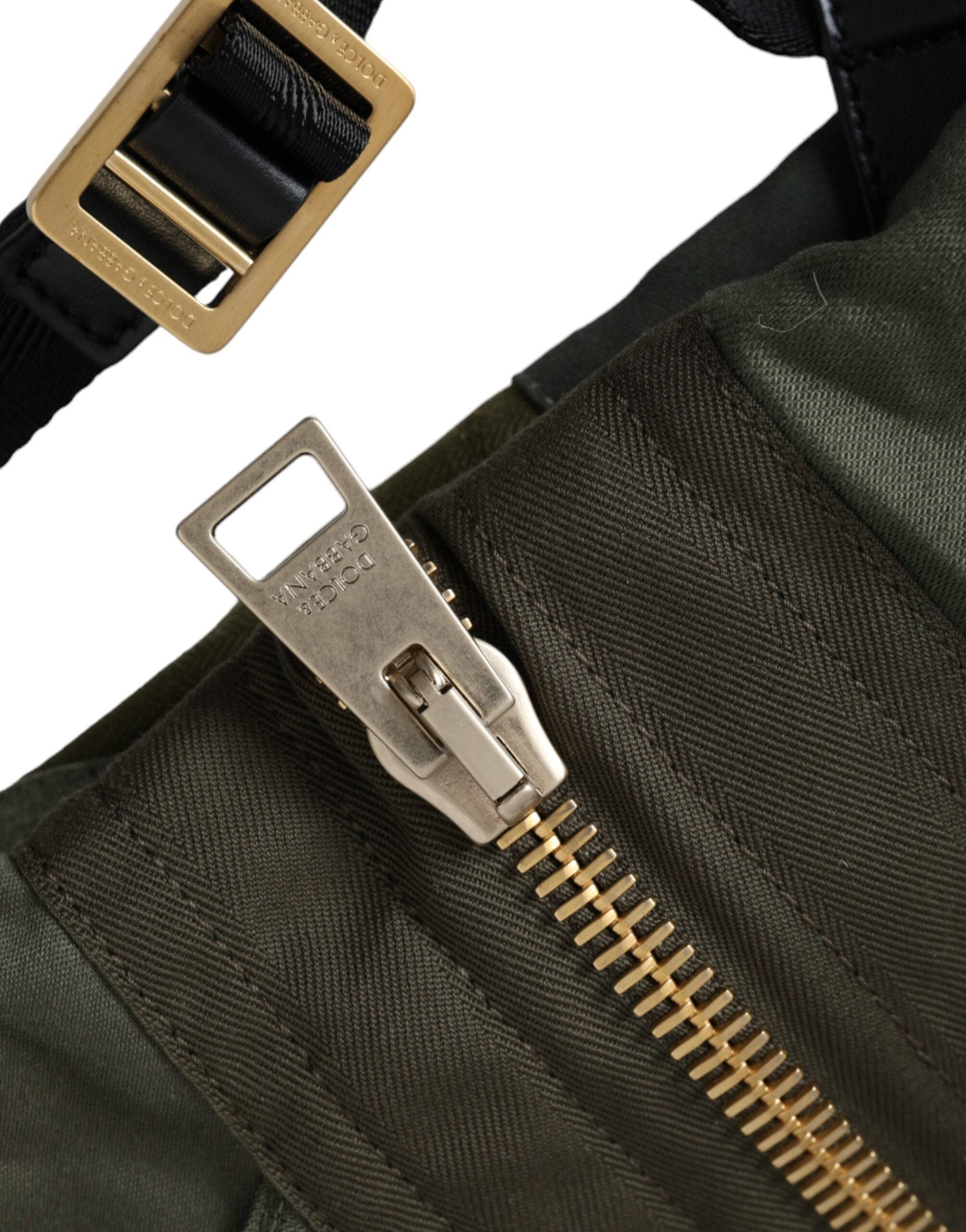 Sac à dos patchwork vert militaire Dolce &amp; Gabbana