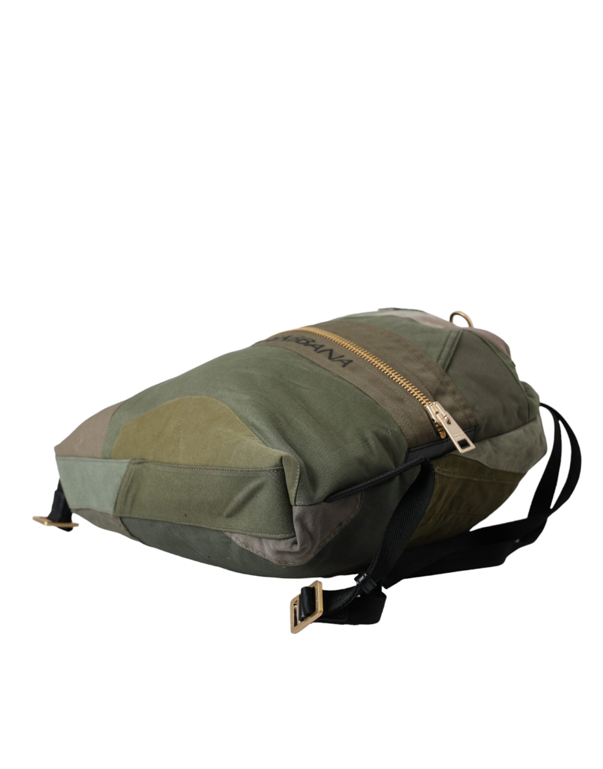 Sac à dos patchwork vert militaire Dolce &amp; Gabbana