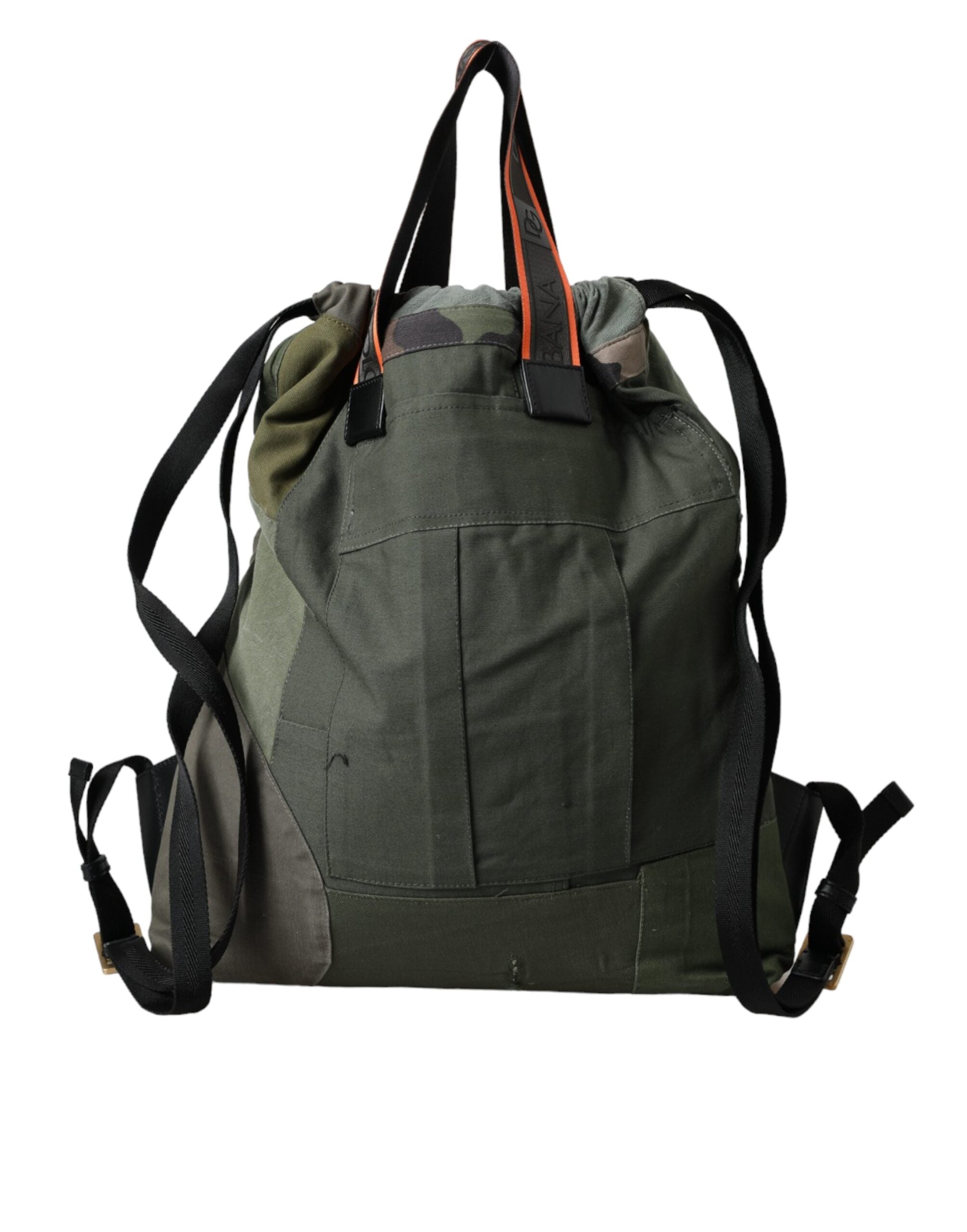 Sac à dos patchwork vert militaire Dolce &amp; Gabbana