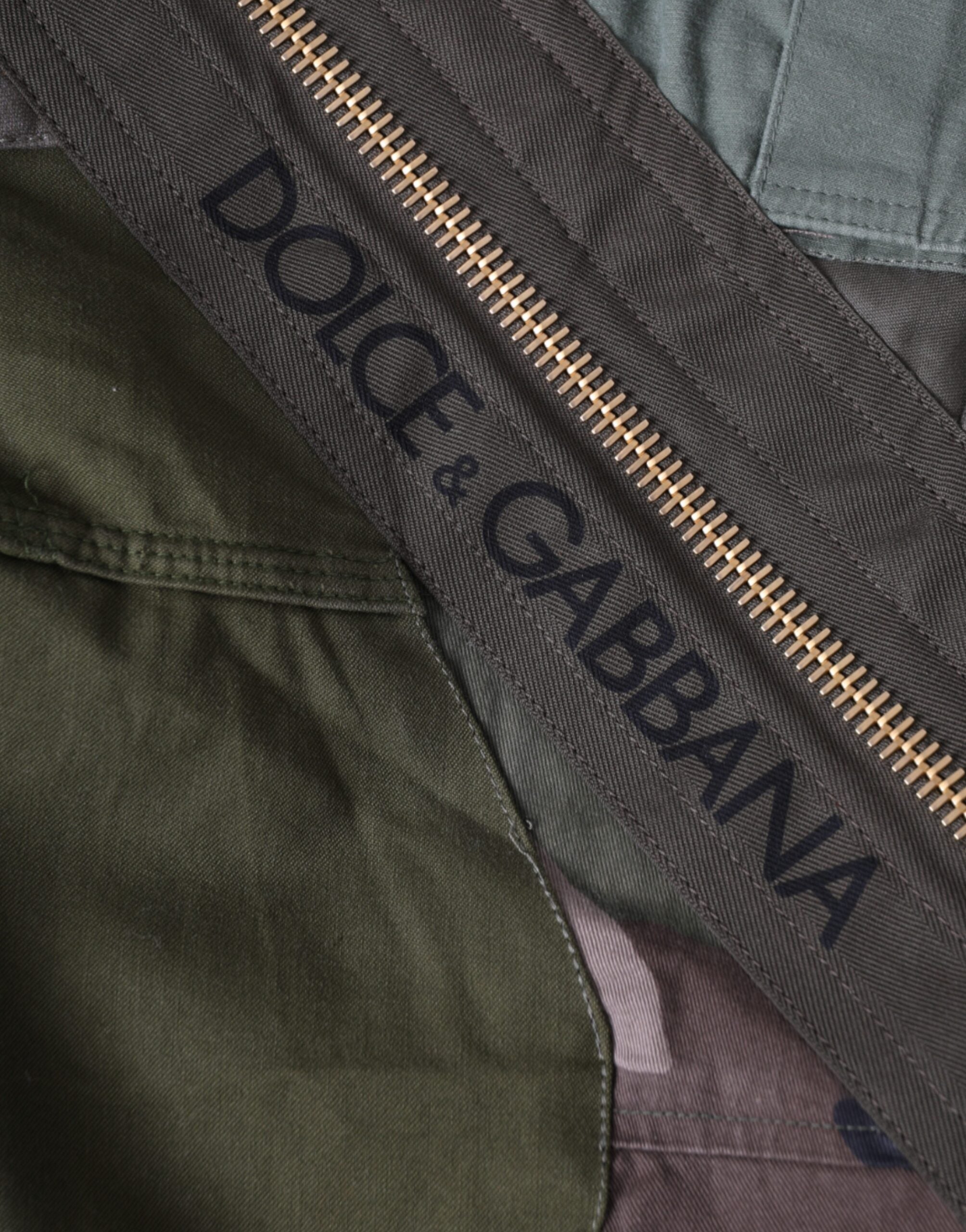 Sac à dos patchwork vert militaire Dolce &amp; Gabbana