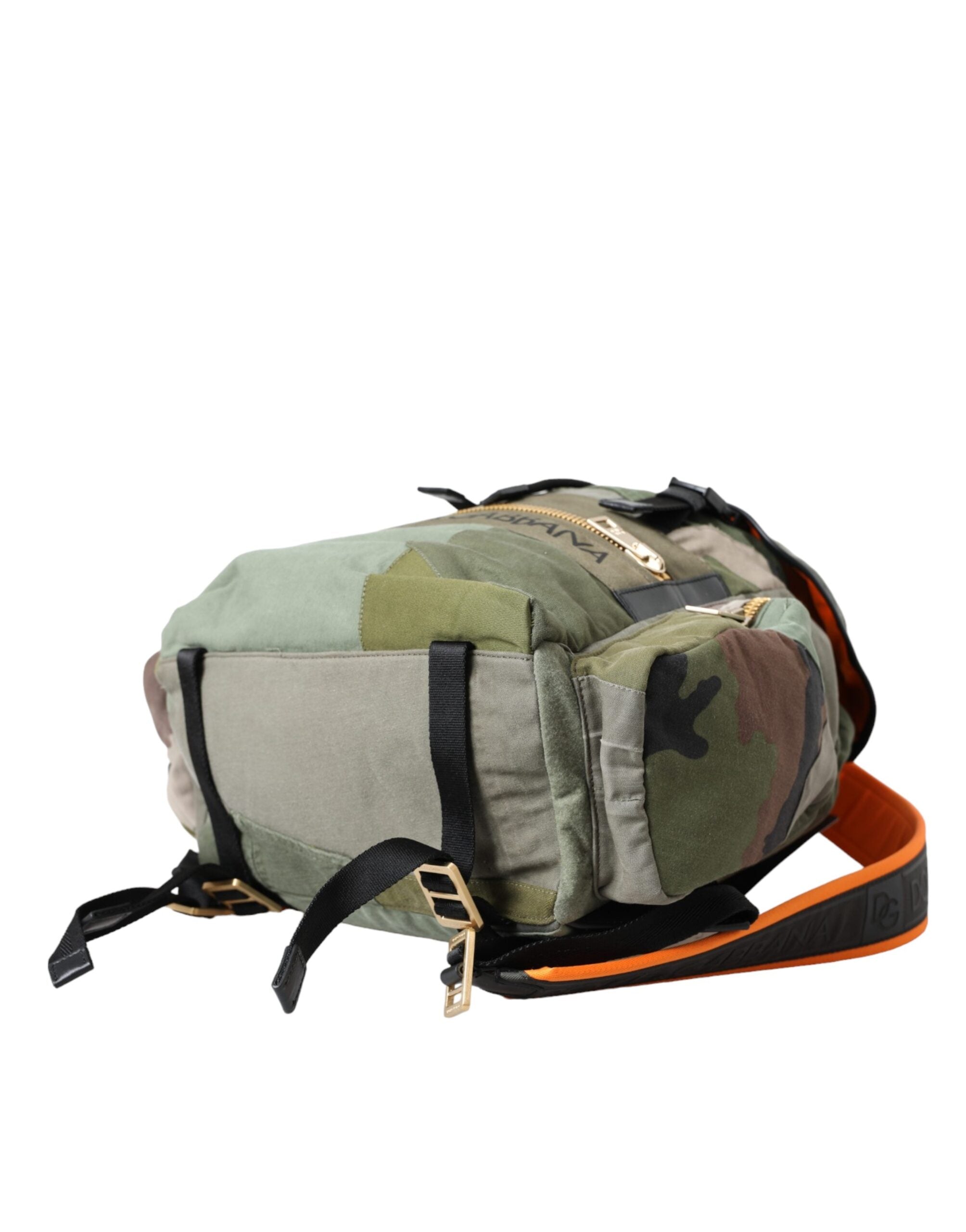 Sac à dos patchwork vert militaire Dolce &amp; Gabbana