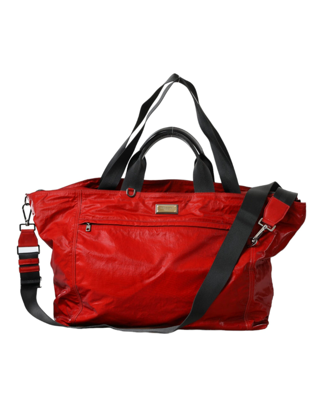 Sac de voyage à bandoulière en nylon rouge Dolce &amp; Gabbana