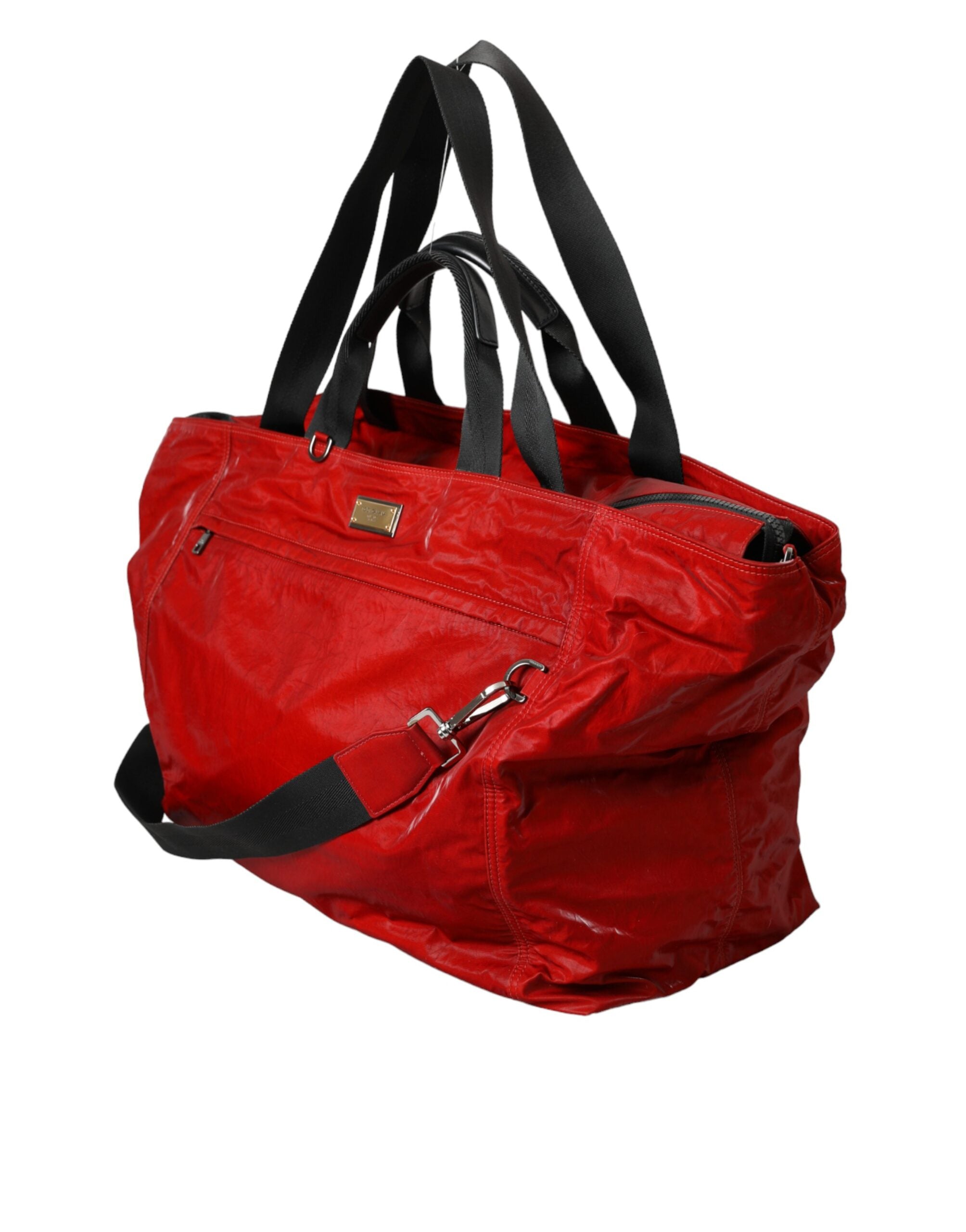 Sac de voyage à bandoulière en nylon rouge Dolce &amp; Gabbana