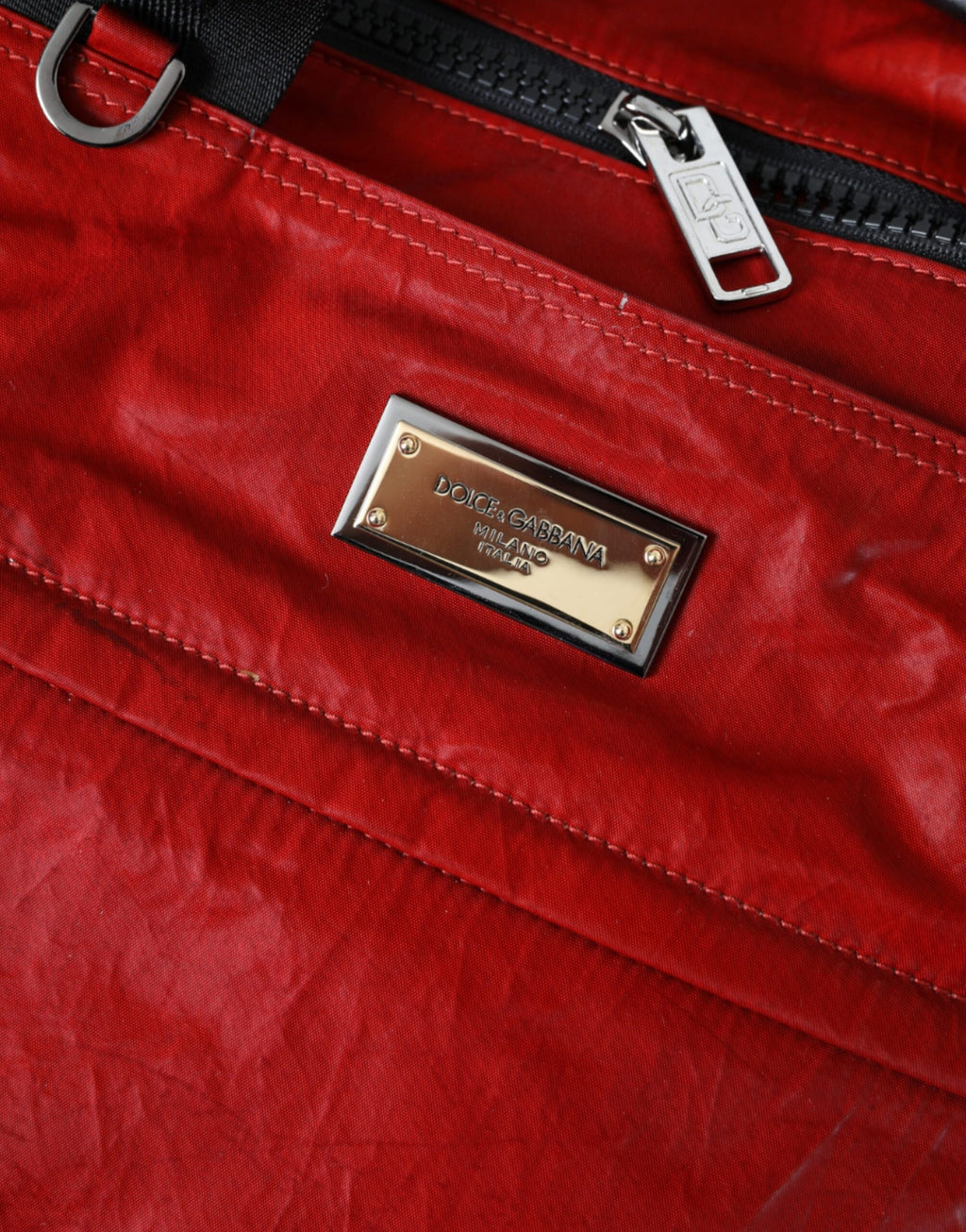 Sac de voyage à bandoulière en nylon rouge Dolce &amp; Gabbana