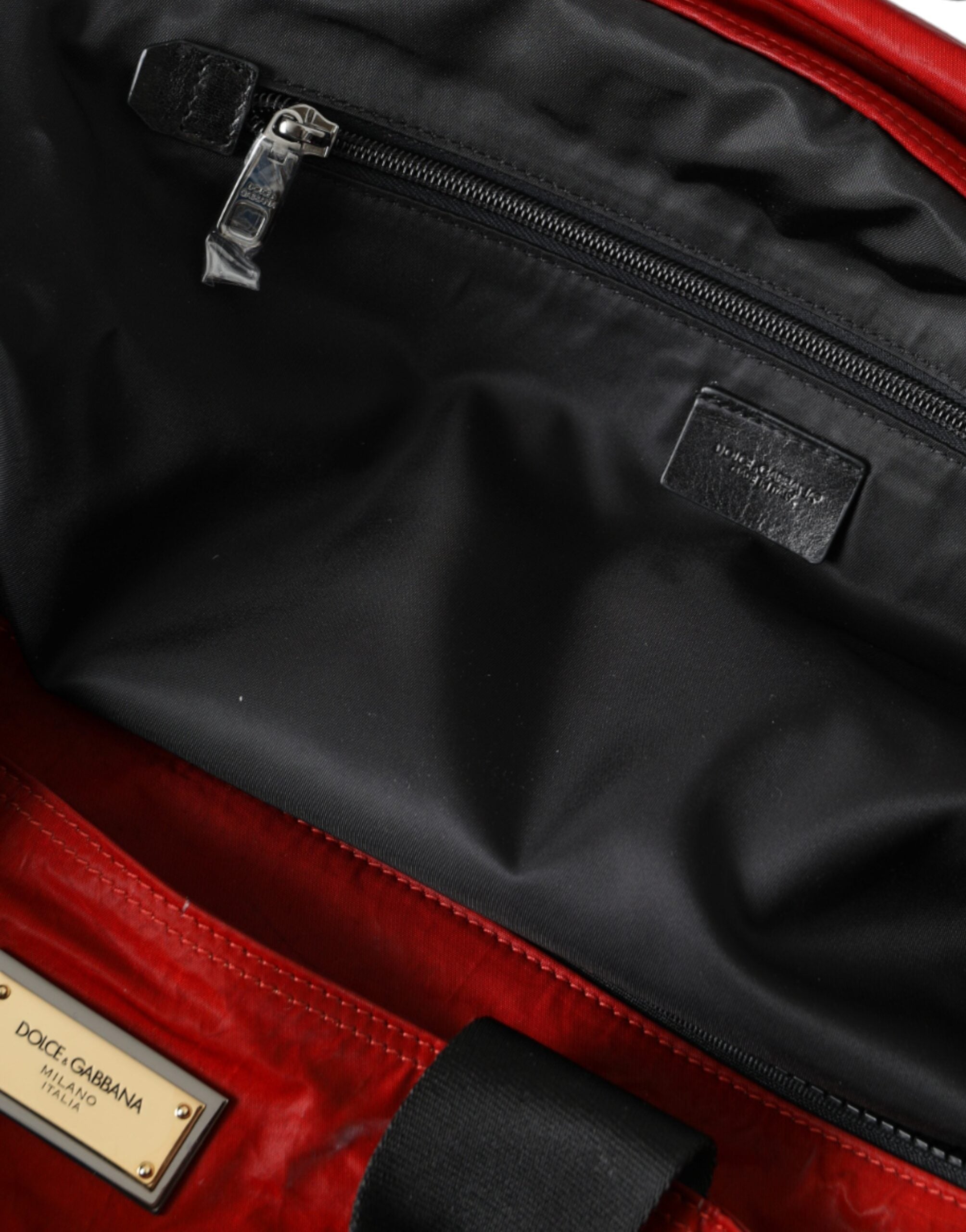 Sac de voyage à bandoulière en nylon rouge Dolce &amp; Gabbana