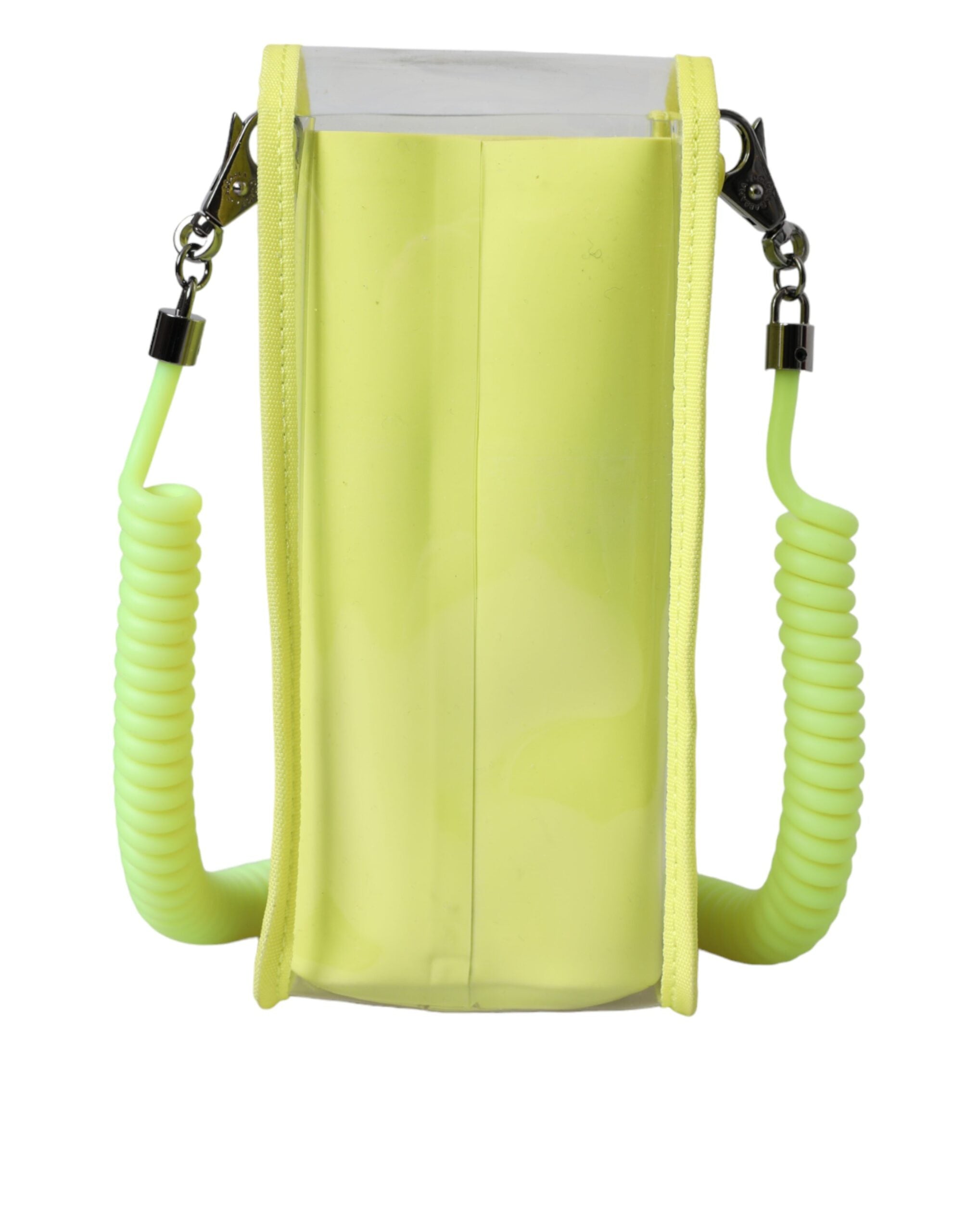 Portefeuille porte-cartes Dolce &amp; Gabbana en plastique jaune vert avec logo DG