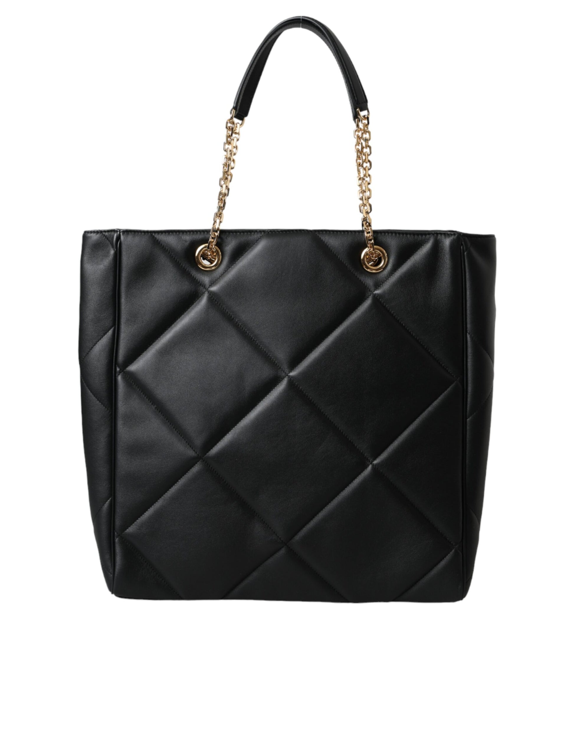 Sac cabas matelassé en cuir noir Dolce &amp; Gabbana JUNGLE