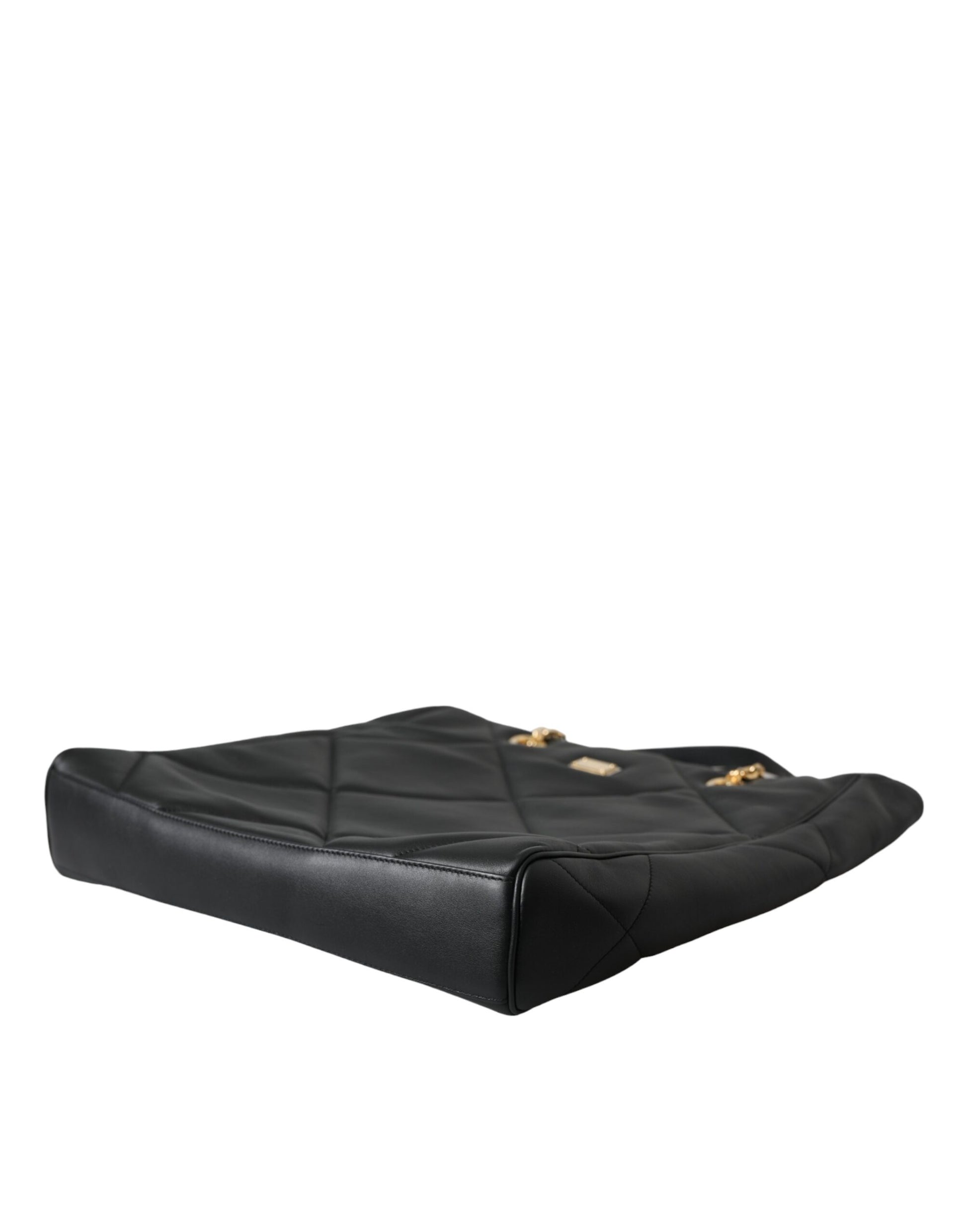 Sac cabas matelassé en cuir noir Dolce &amp; Gabbana JUNGLE