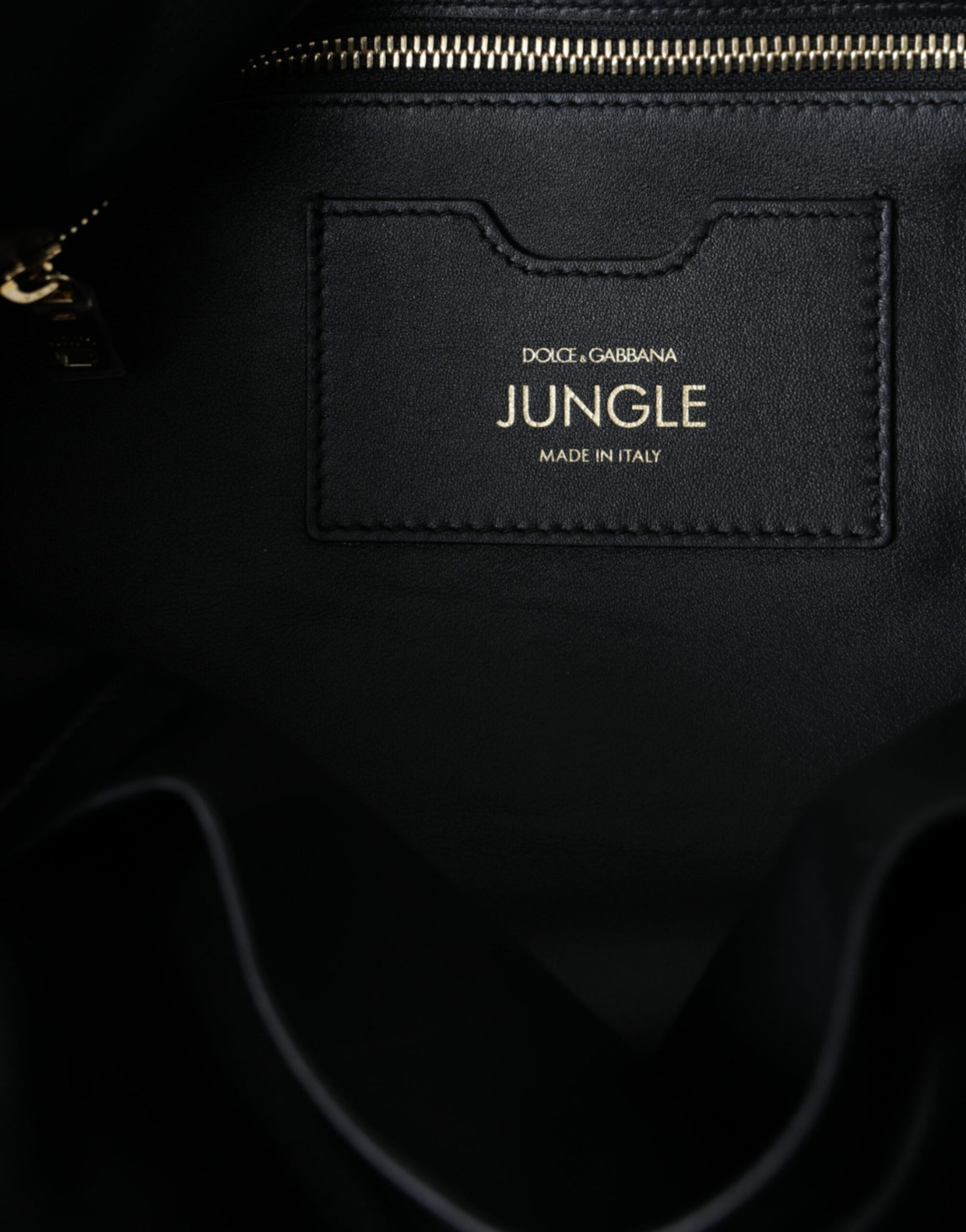 Sac cabas matelassé en cuir noir Dolce &amp; Gabbana JUNGLE