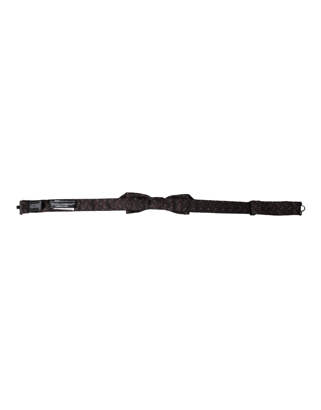 Nœud papillon ajustable en soie marron Dolce &amp; Gabbana