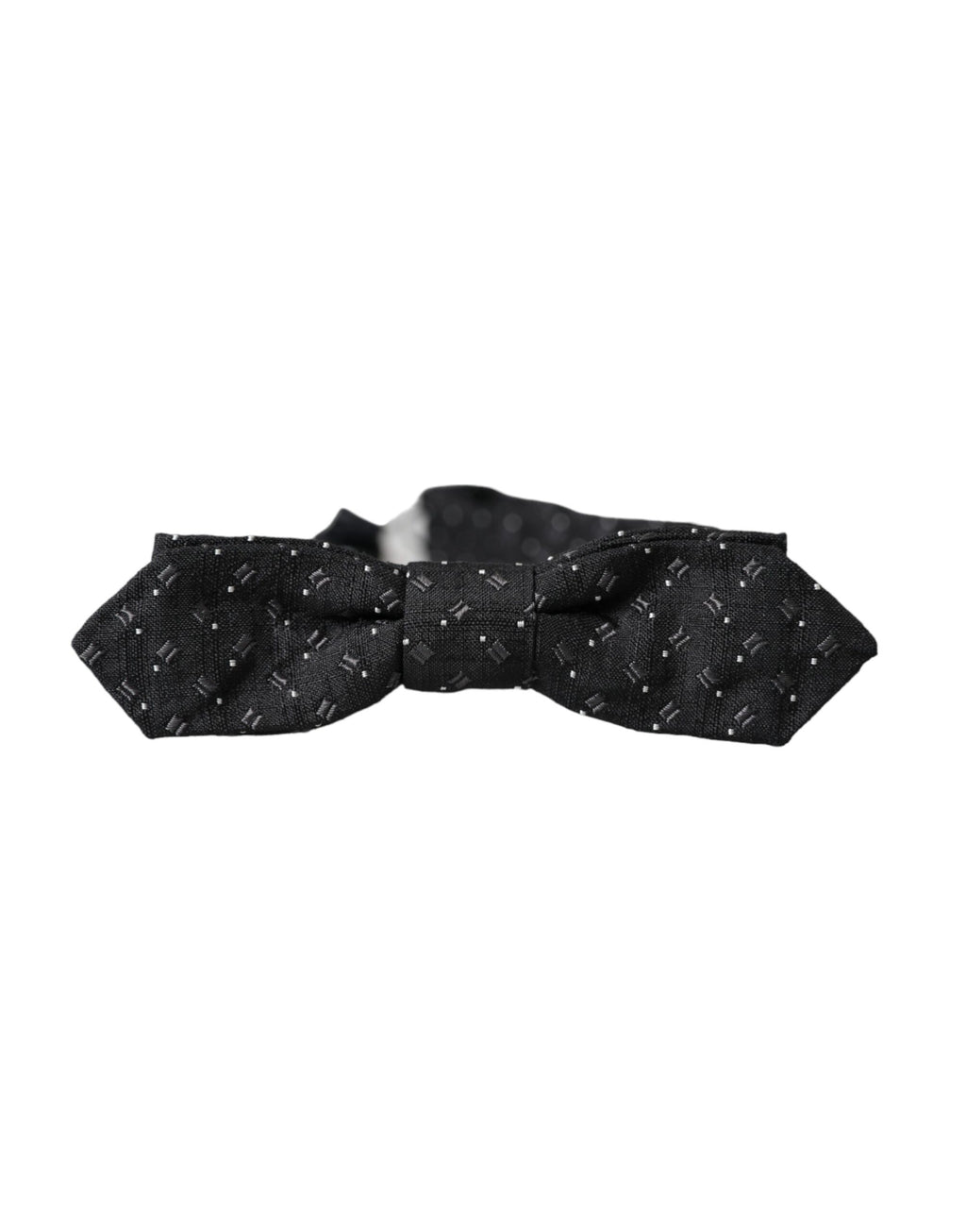 Nœud papillon ajustable en soie noire à motifs Dolce &amp; Gabbana pour homme