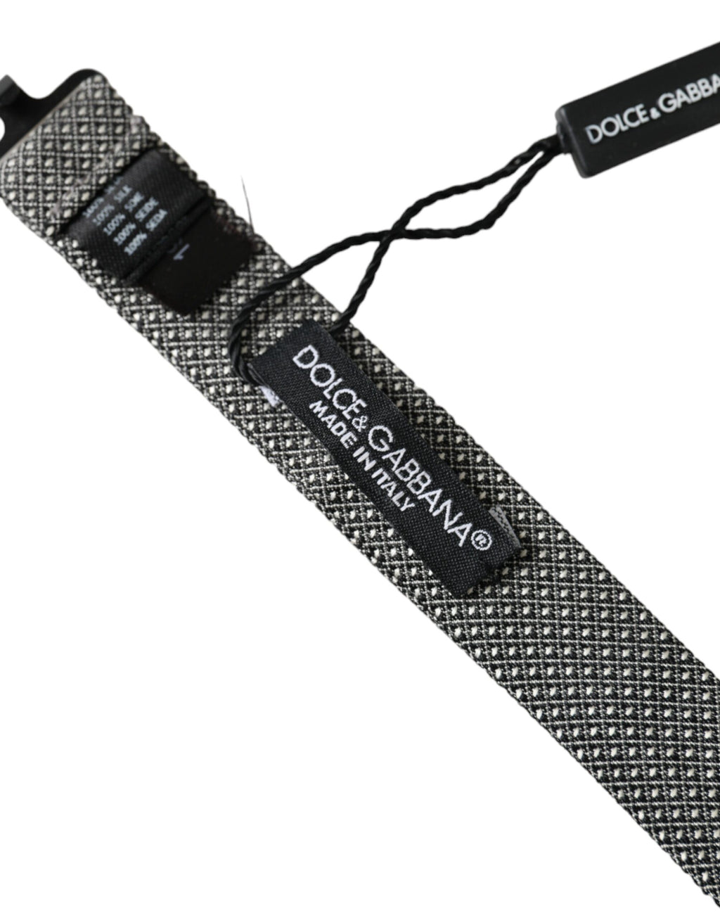 Nœud papillon ajustable en soie grise Dolce &amp; Gabbana pour homme