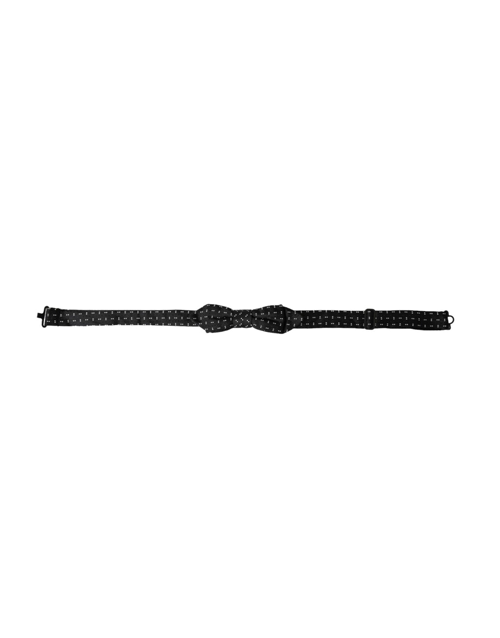 Nœud papillon ajustable en soie noire à motifs Dolce &amp; Gabbana pour homme