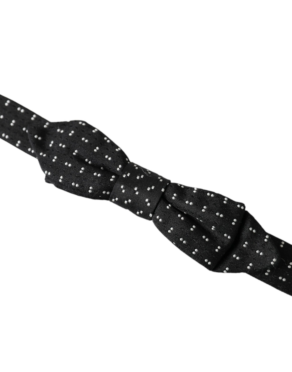 Nœud papillon ajustable en soie noire à motifs Dolce &amp; Gabbana pour homme