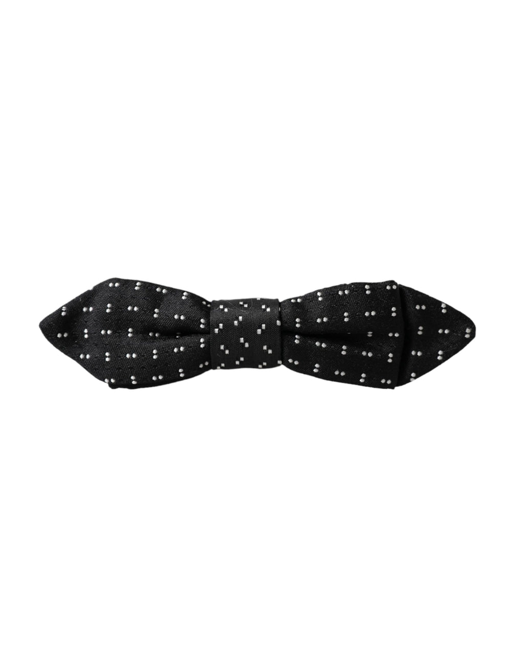 Nœud papillon ajustable en soie noire à motifs Dolce &amp; Gabbana pour homme