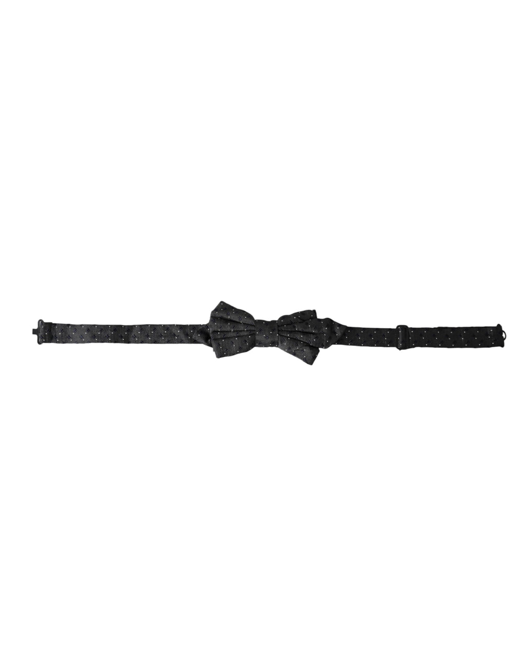 Nœud papillon ajustable en soie noire à motifs Dolce &amp; Gabbana pour homme