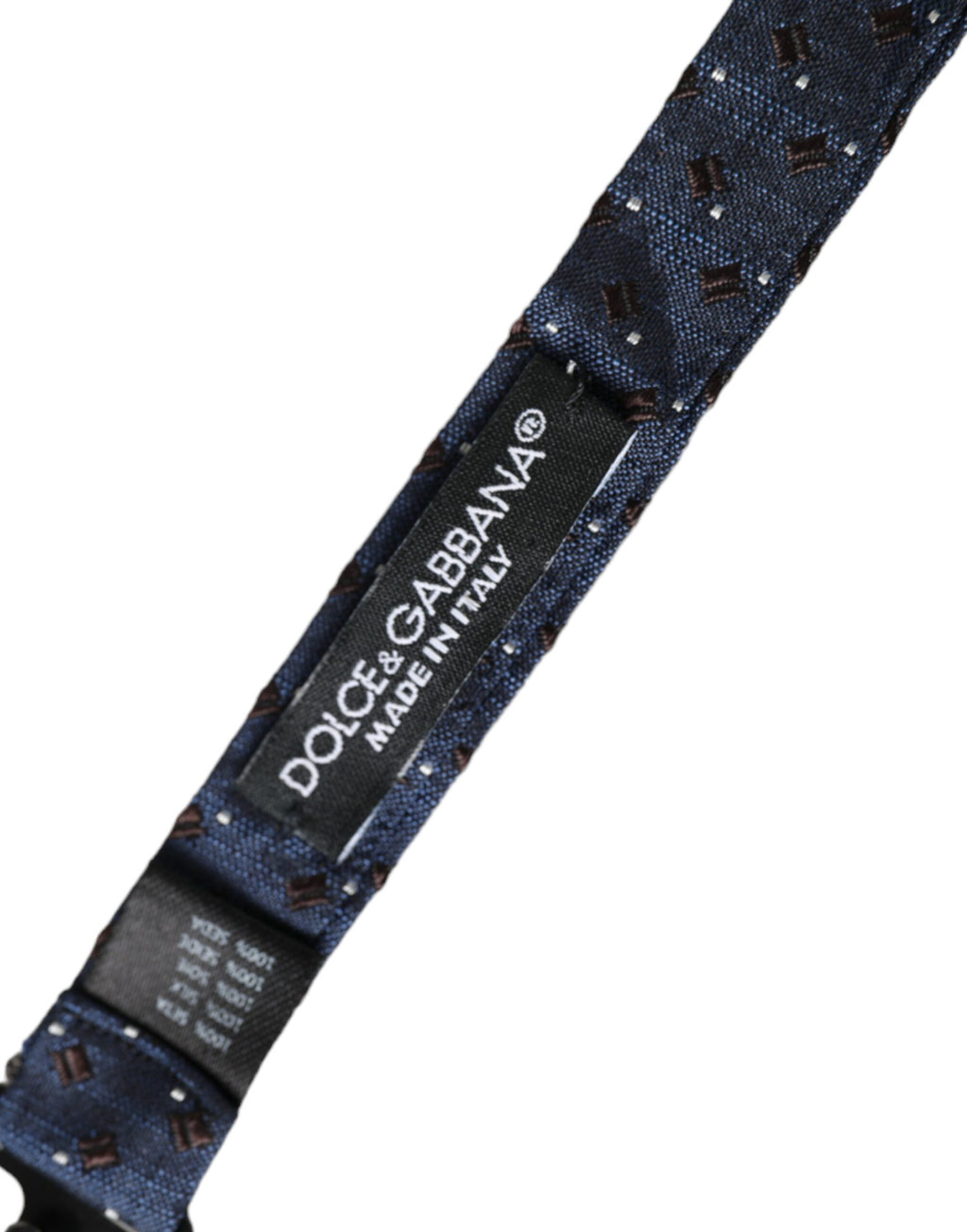 Nœud papillon papillon réglable en soie bleu marine Dolce &amp; Gabbana pour homme