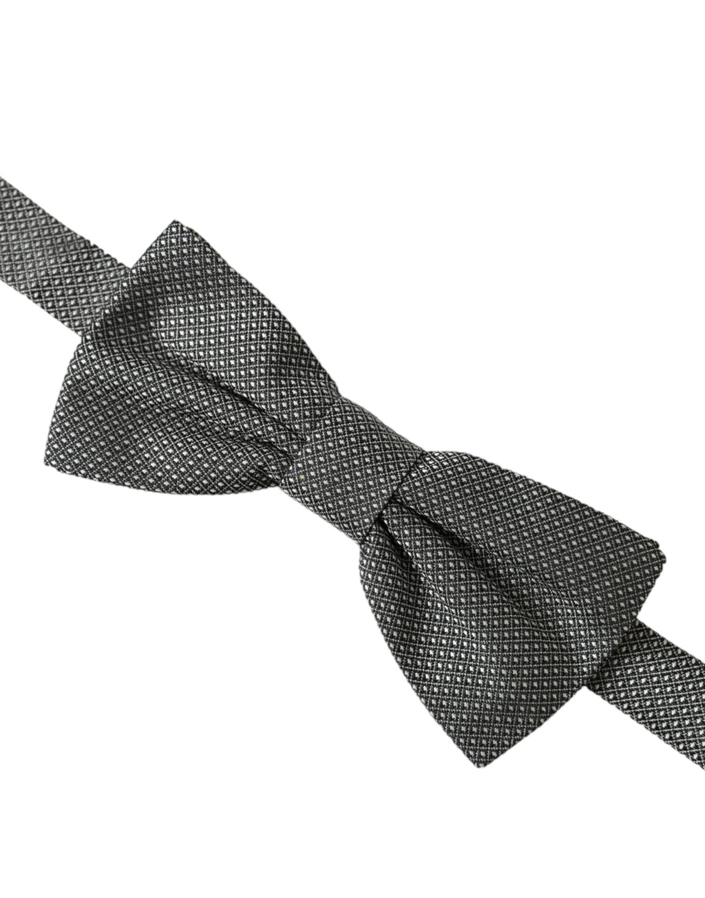 Nœud papillon ajustable en soie grise à motifs Dolce &amp; Gabbana pour homme