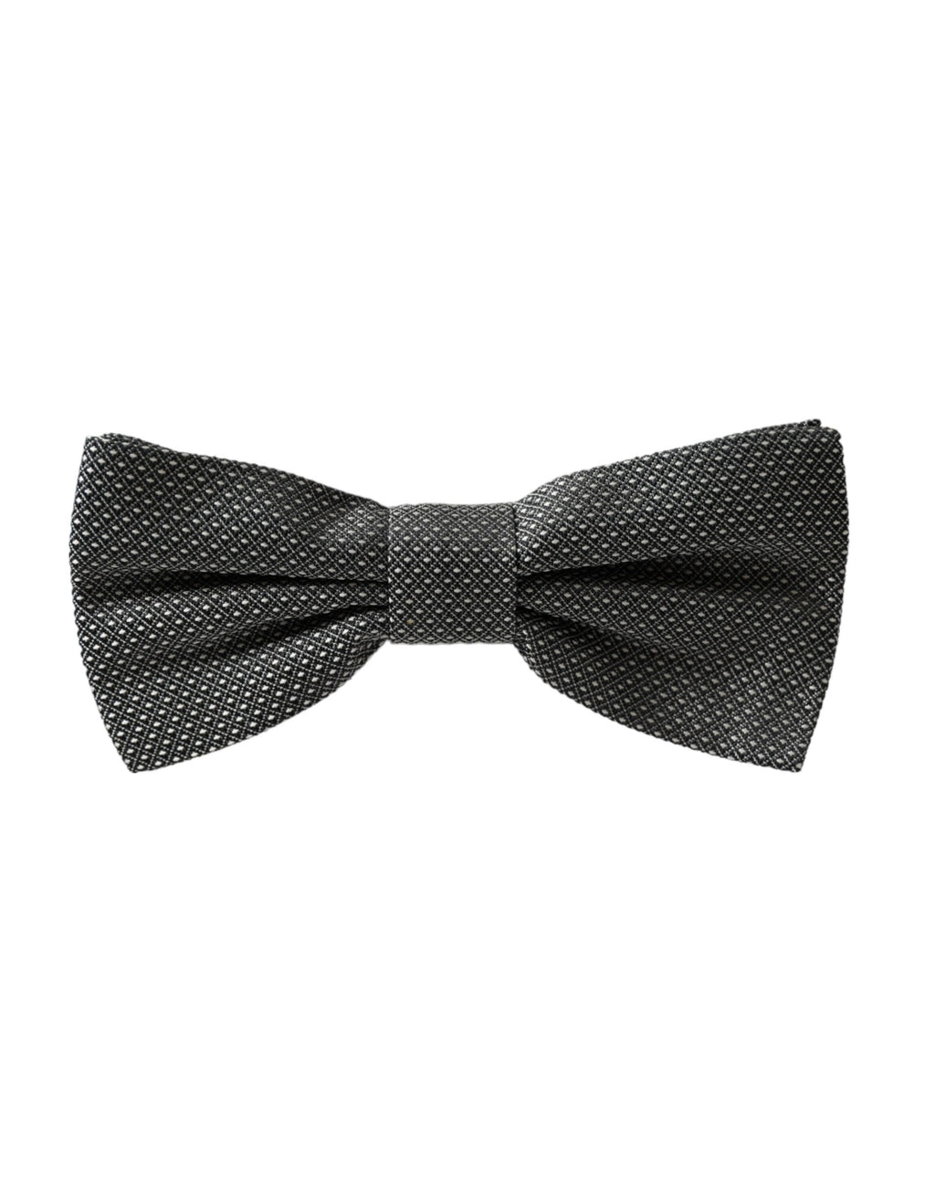 Nœud papillon ajustable en soie grise à motifs Dolce &amp; Gabbana pour homme