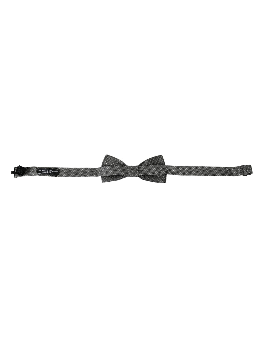 Nœud papillon ajustable en soie grise à motifs Dolce &amp; Gabbana pour homme