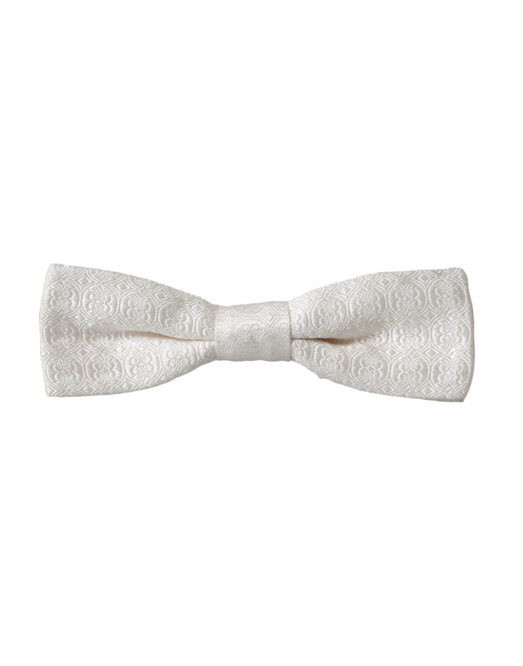 Nœud papillon ajustable en soie blanche à motifs Dolce &amp; Gabbana pour homme