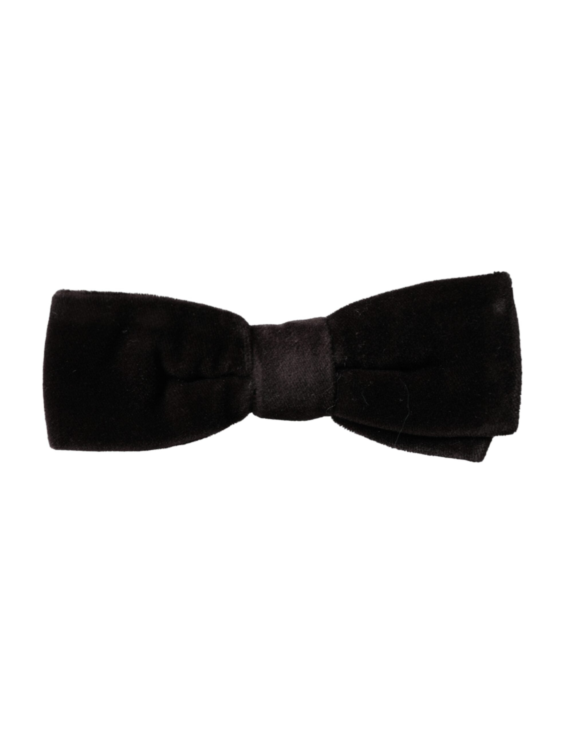 Dolce &amp; Gabbana Schwarze, verstellbare Fliege aus Samt und Baumwolle für Herren