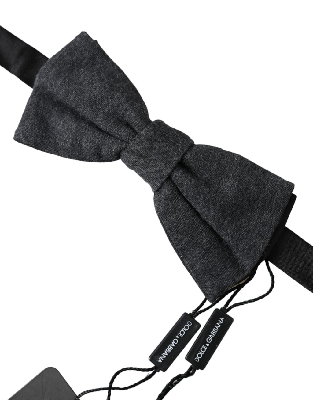 Nœud papillon ajustable en soie gris foncé Dolce &amp; Gabbana pour homme