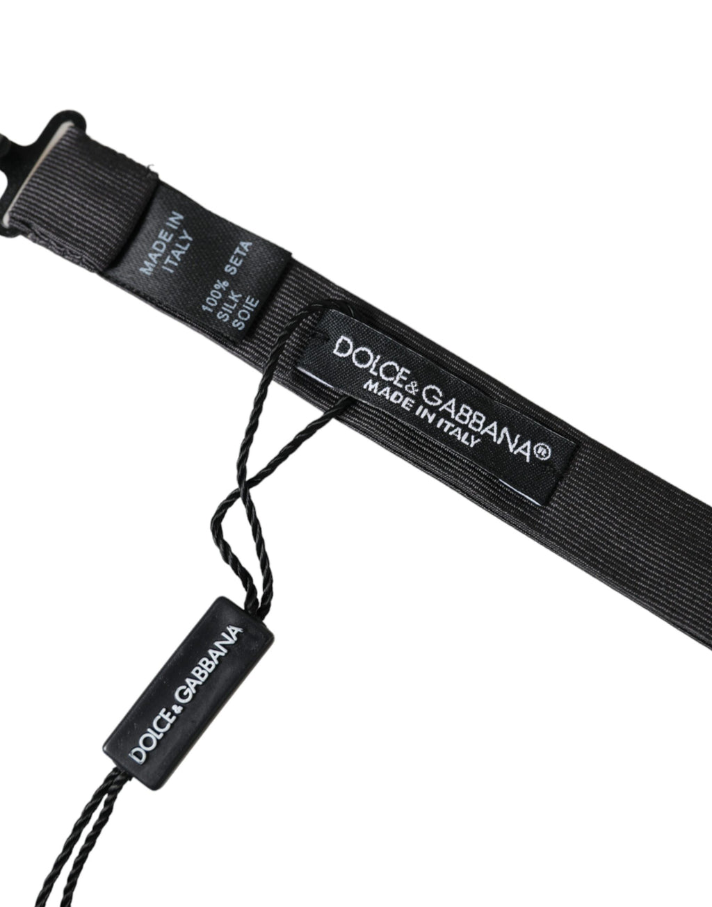 Dolce &amp; Gabbana Herrenfliege mit verstellbarem Halsausschnitt, schwarz