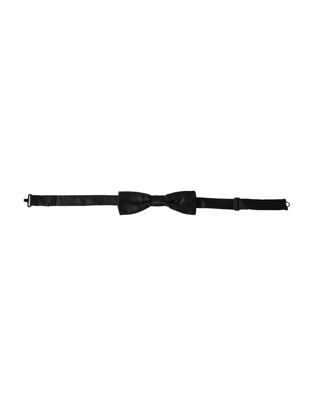 Nœud papillon ajustable en soie noire à motifs Dolce &amp; Gabbana pour homme