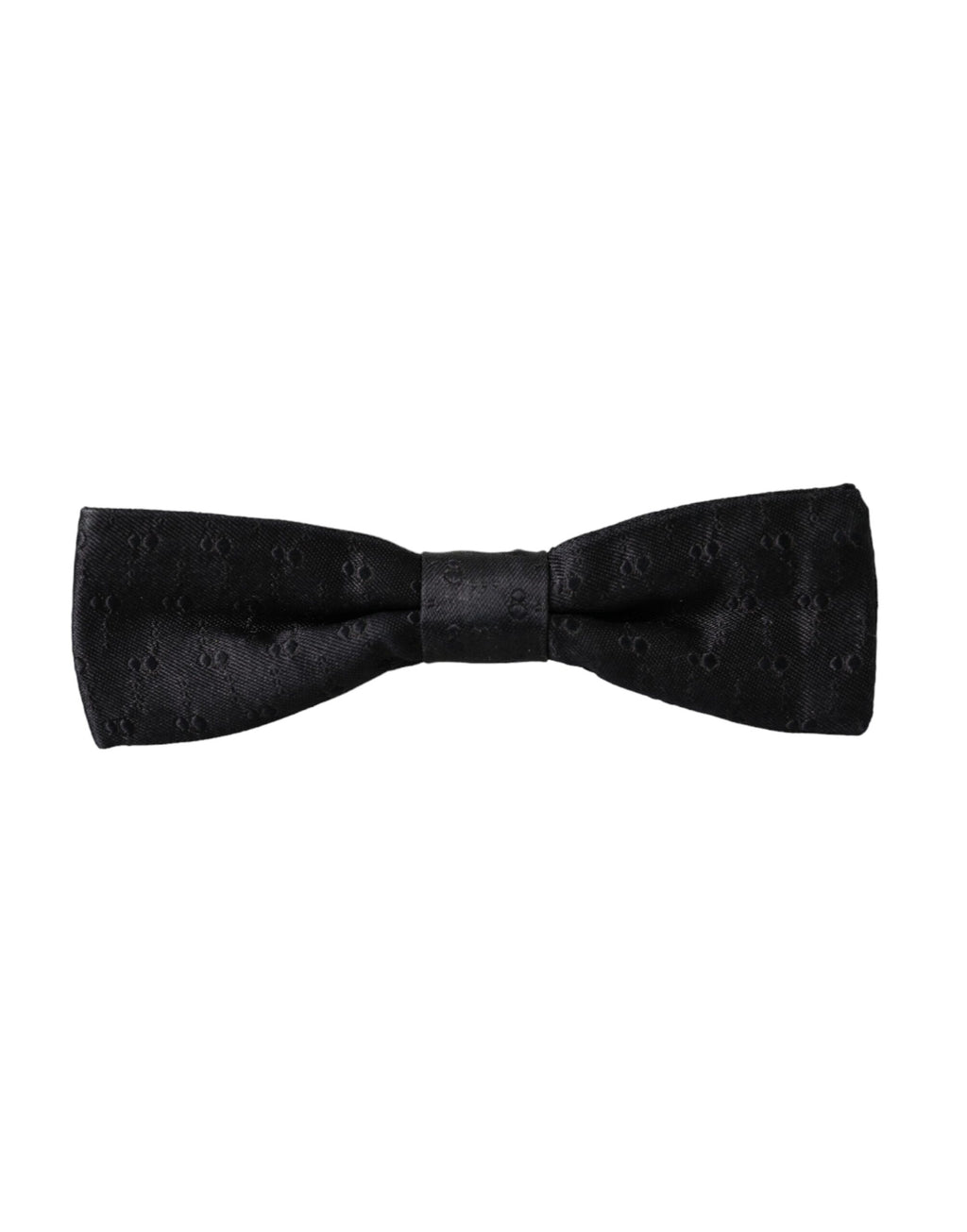 Nœud papillon ajustable en soie noire à motifs Dolce &amp; Gabbana pour homme
