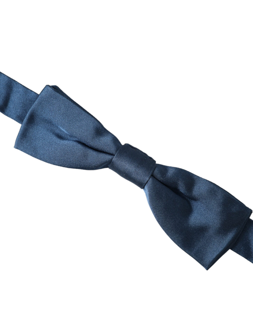 Dolce &amp; Gabbana Blaue Herrenfliege aus Satinseide mit verstellbarem Hals
