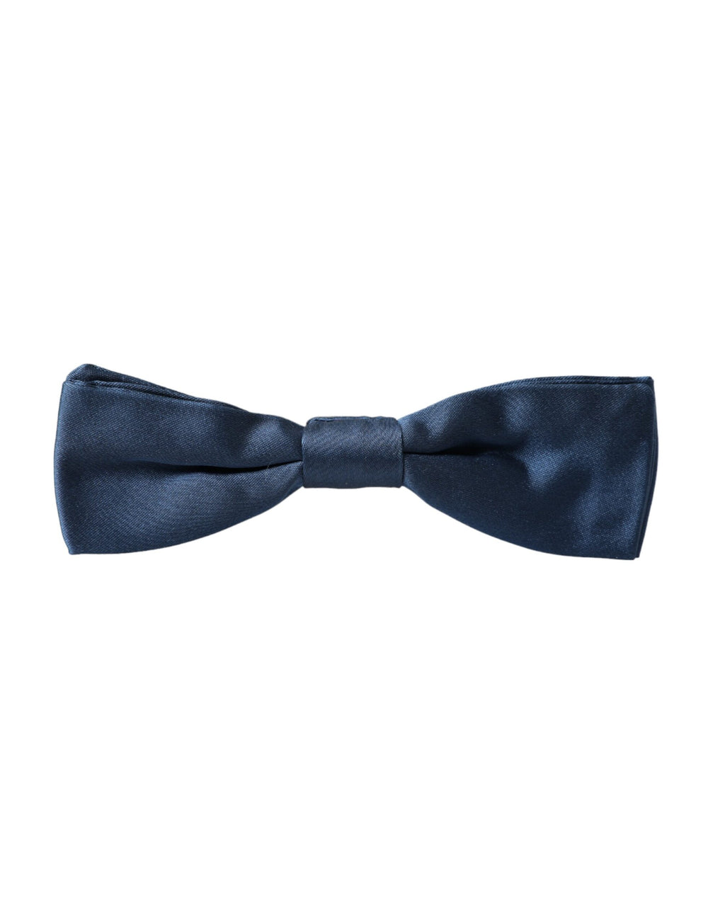 Dolce &amp; Gabbana Blaue Herrenfliege aus Satinseide mit verstellbarem Hals