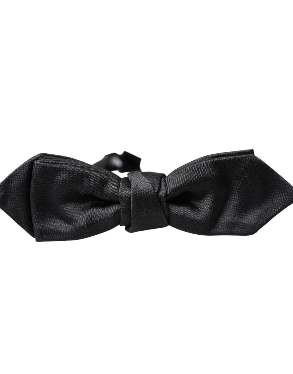 Dolce &amp; Gabbana Schwarze Herrenfliege aus Satinseide mit verstellbarem Hals