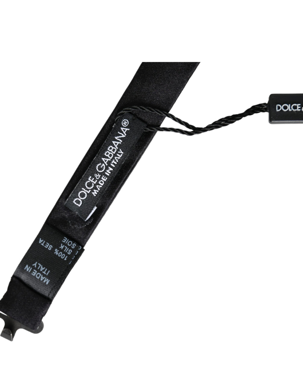 Dolce &amp; Gabbana Herrenfliege mit verstellbarem Halsausschnitt, schwarz