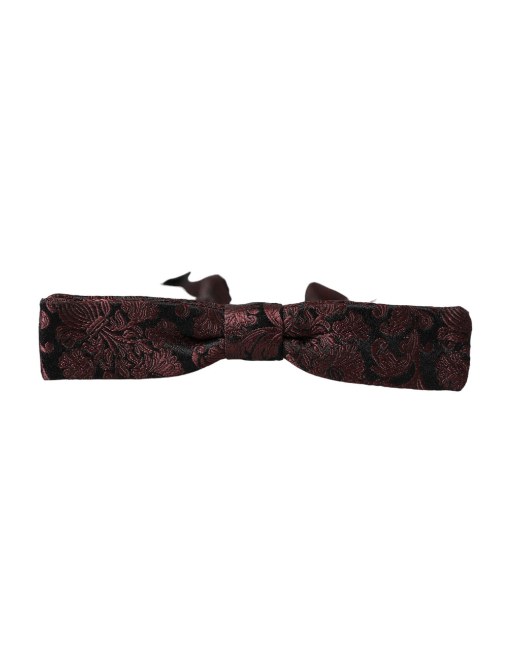 Dolce &amp; Gabbana – Kastanienbraune, florale Seidenfliege mit verstellbarem Halsausschnitt