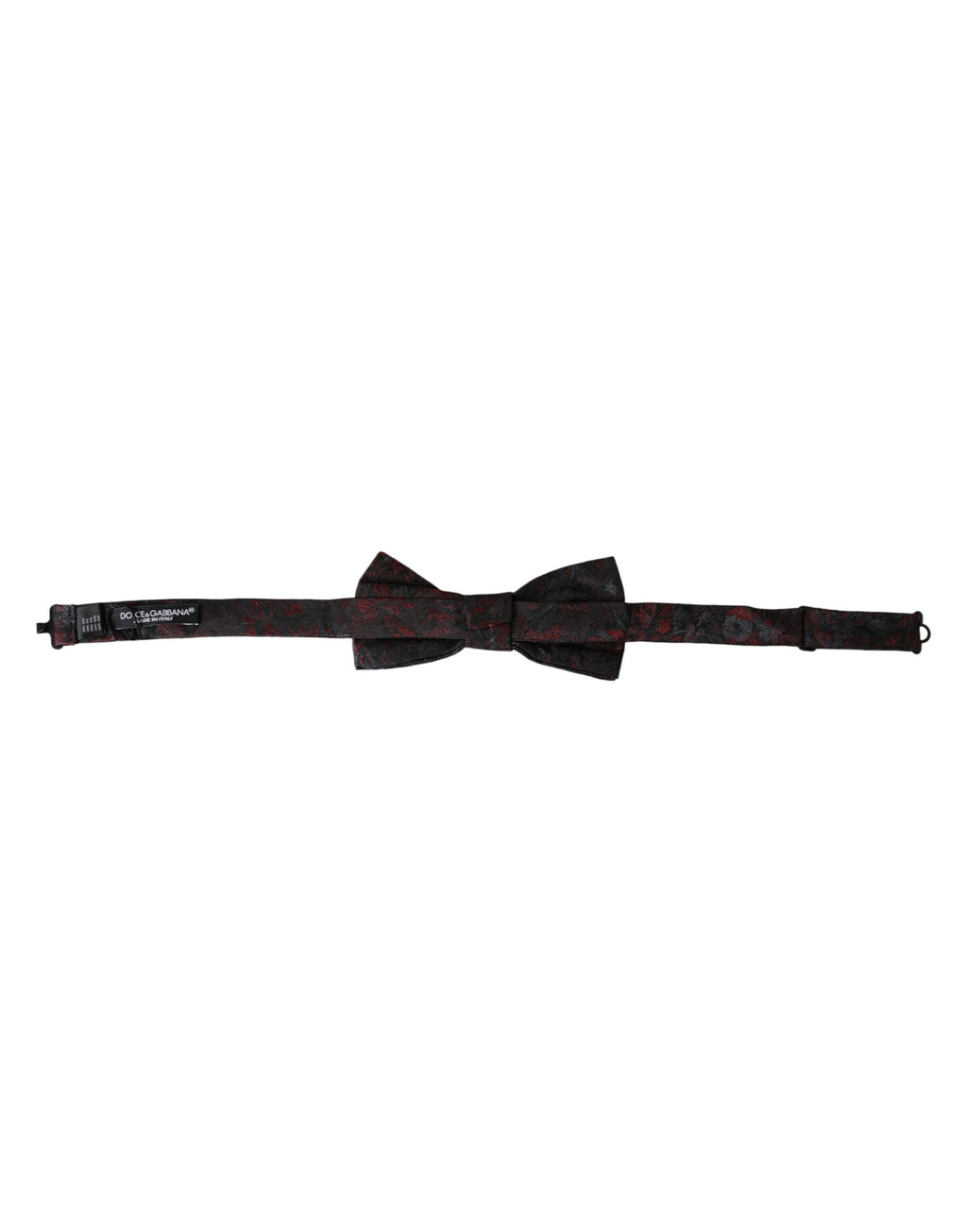 Dolce &amp; Gabbana Rot-Schwarze Fliege mit Blumenmuster, verstellbarer Halsausschnitt