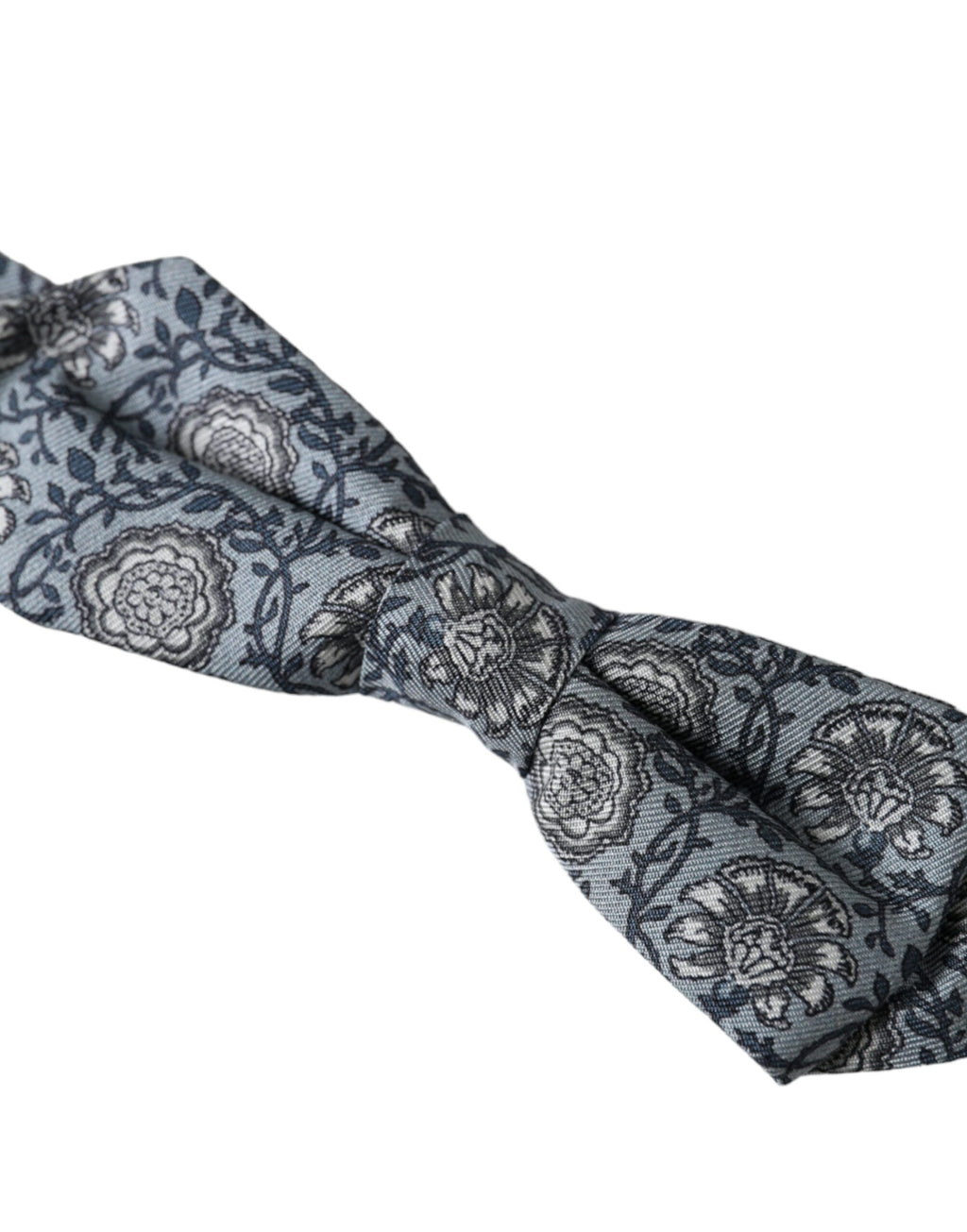 Nœud papillon ajustable en soie grise à motifs Dolce &amp; Gabbana pour homme