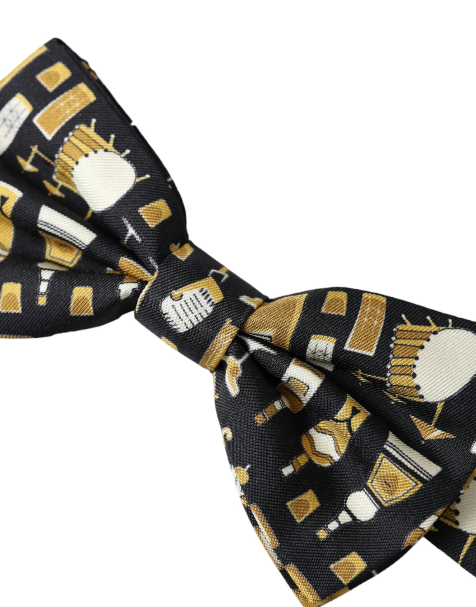 Dolce &amp; Gabbana Schwarze Cocktail-Fliege aus Seide mit verstellbarem Halsausschnitt für Herren